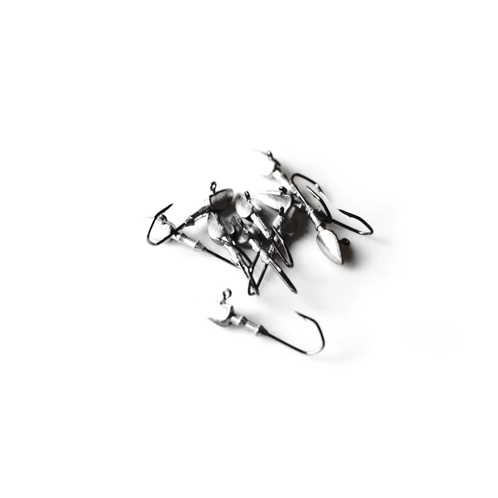 10 x Bullet Jig Heads Fishing Lures Soft Plastics Bream Gulp Shrimp 1/5 Oz 7G