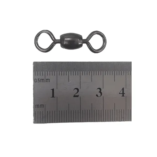 120Pcs X Silver Brass Barrel Fishing Swivel Ball Bearing Tackle Swivels