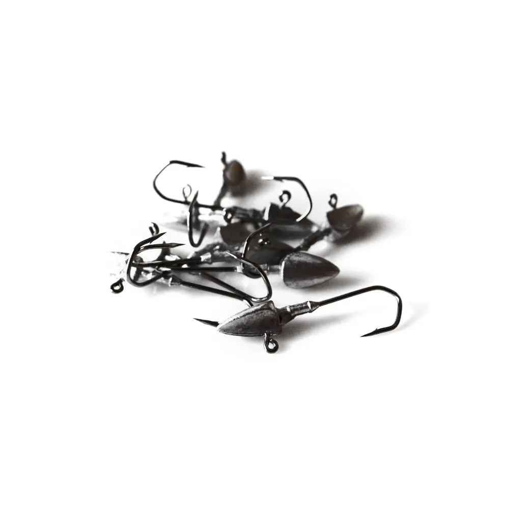 50 X Bullet Jig Heads Fishing Lures Soft Plastics Bream Gulp Shrimp 1/8 Oz 3.5G