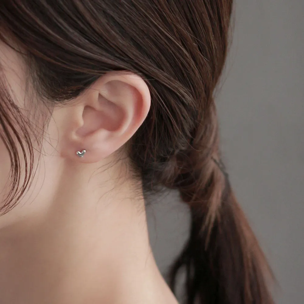 925 Silver Heart Earrings