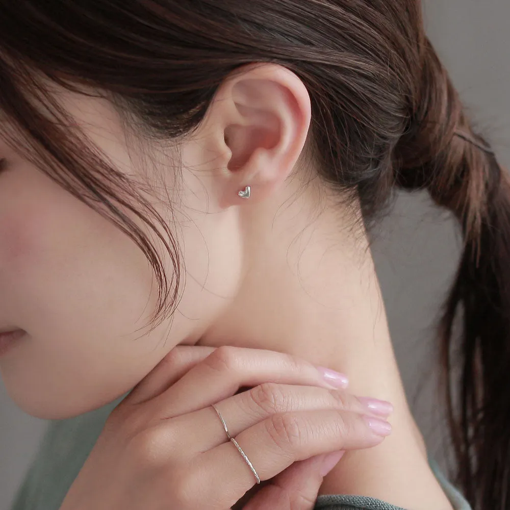 925 Silver Heart Earrings
