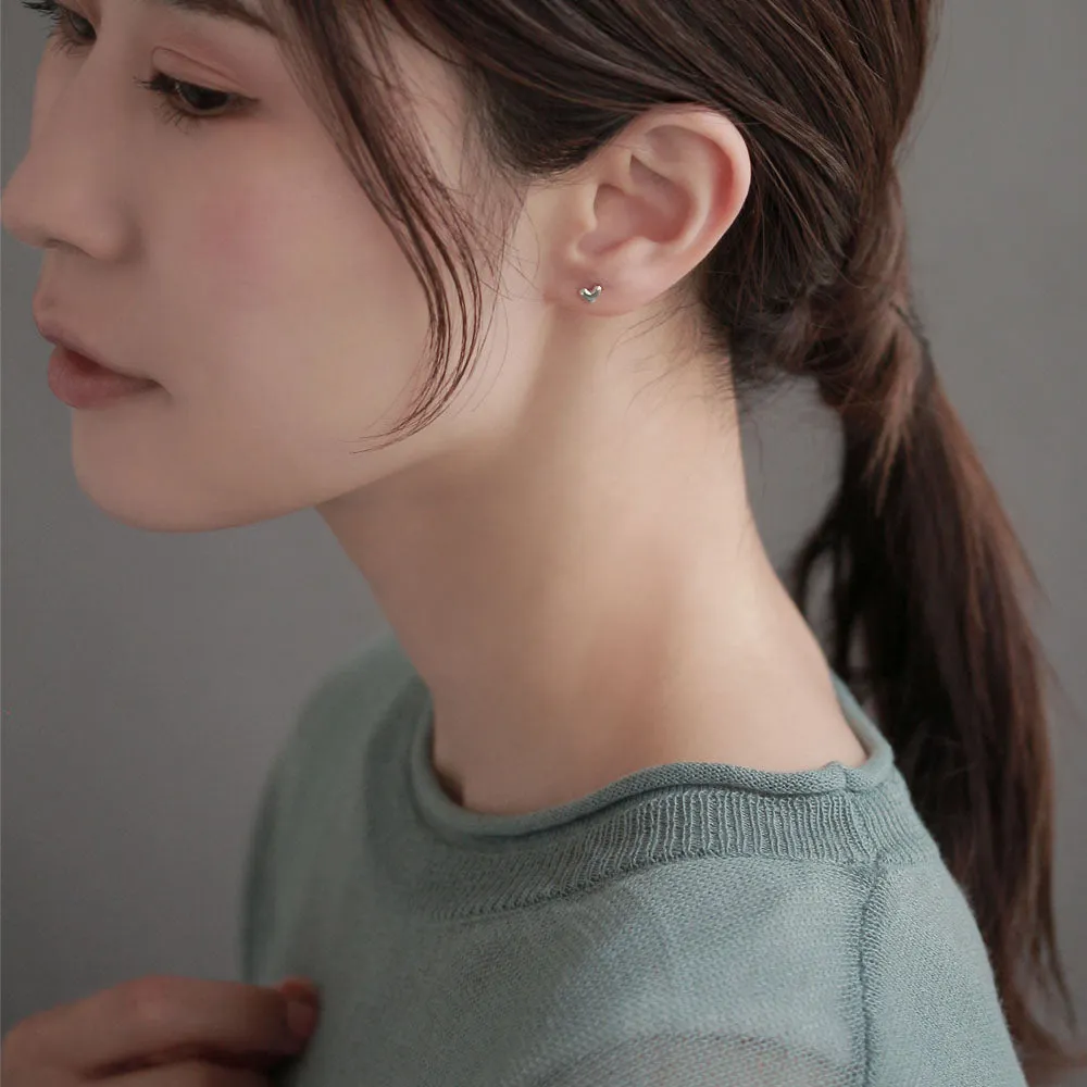 925 Silver Heart Earrings