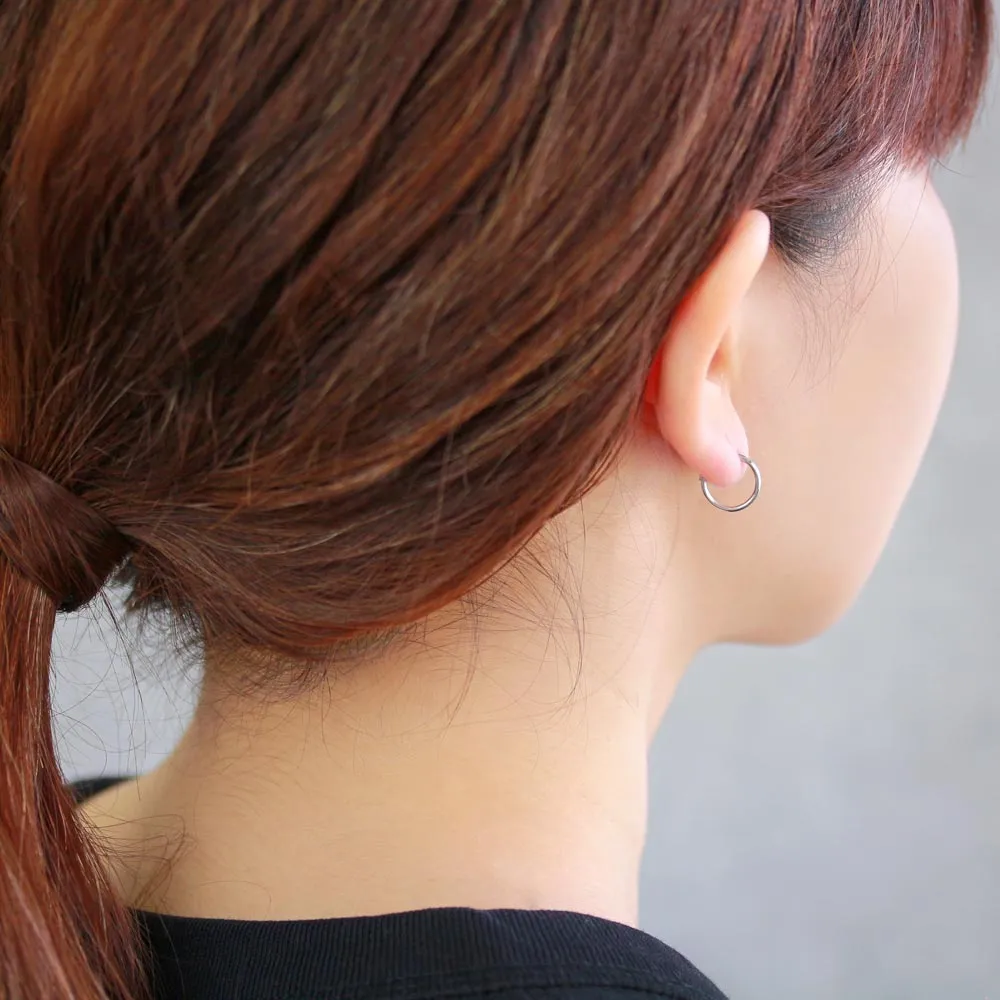 925 Silver Round Hoop Earrings