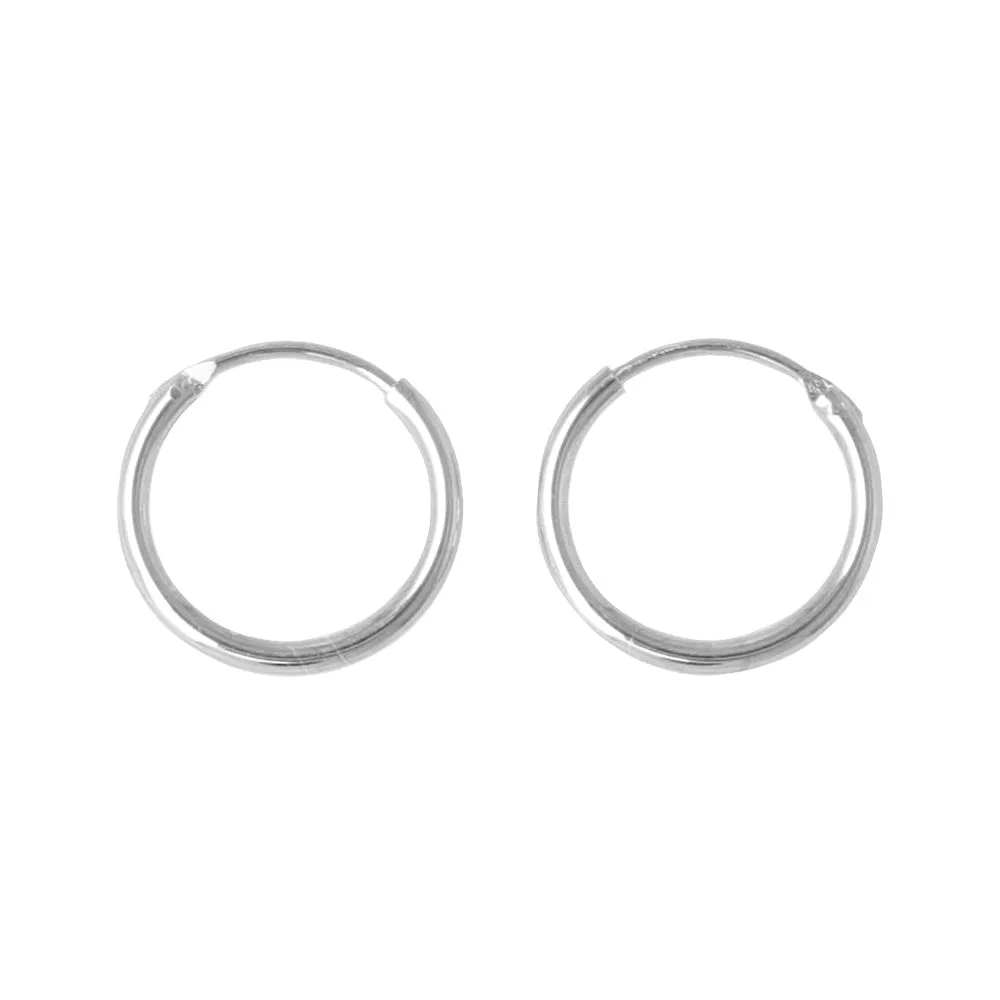 925 Silver Round Hoop Earrings