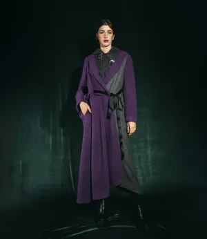 Asymmetric wool coat