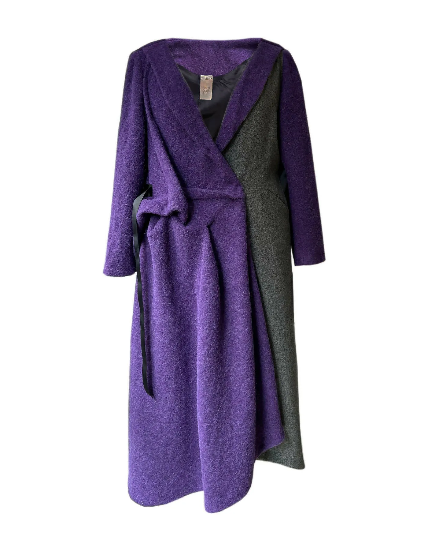 Asymmetric wool coat