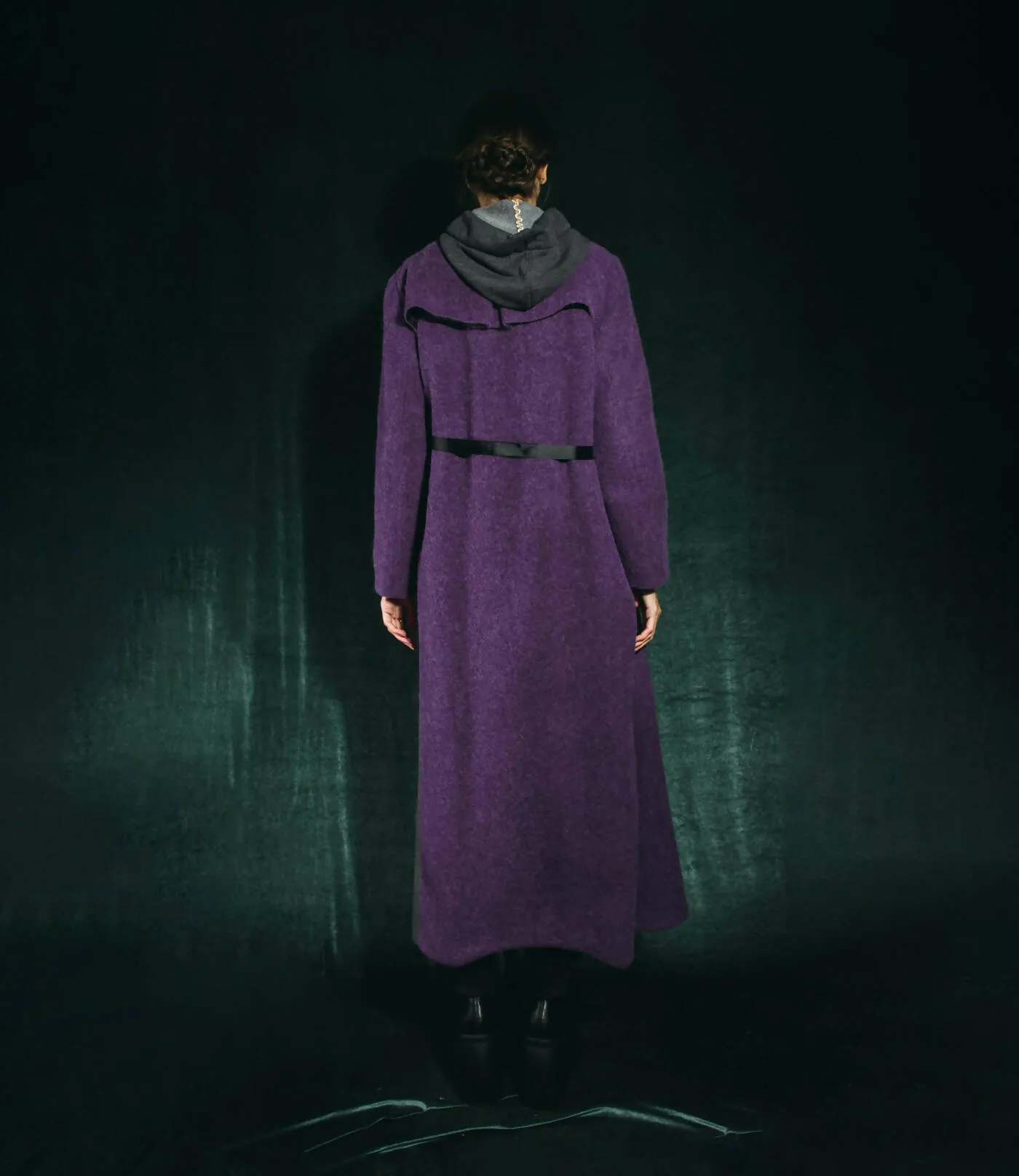 Asymmetric wool coat