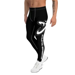Athletic Apparatus Black White logo White stitch V2 Men's Leggings