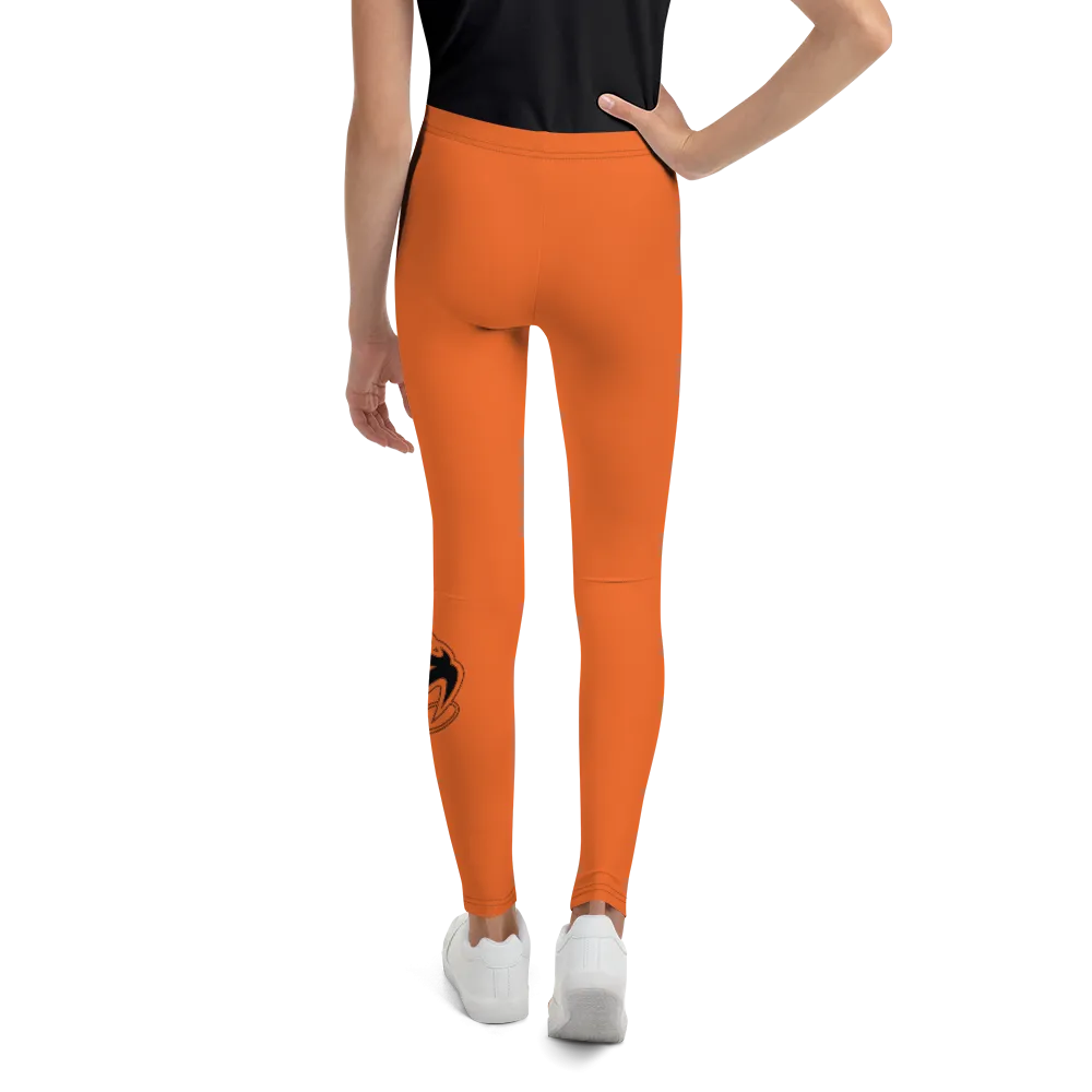 Athletic Apparatus Orange Black logo V3 Youth Leggings