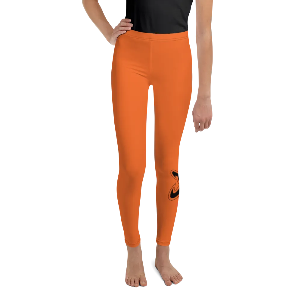 Athletic Apparatus Orange Black logo V3 Youth Leggings