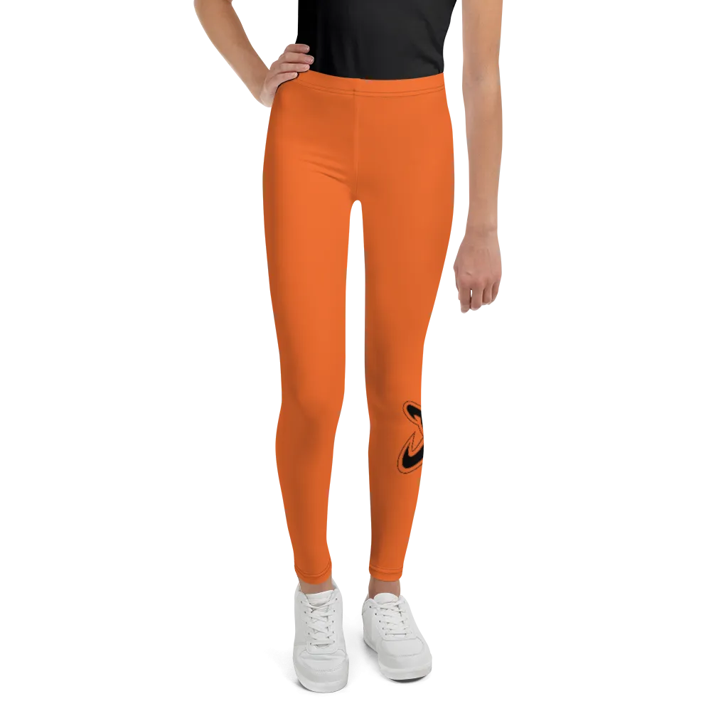 Athletic Apparatus Orange Black logo V3 Youth Leggings