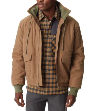 Bass Outdoor Men's Quilted Bomber Jacket Brown Ermine Coat  Medium