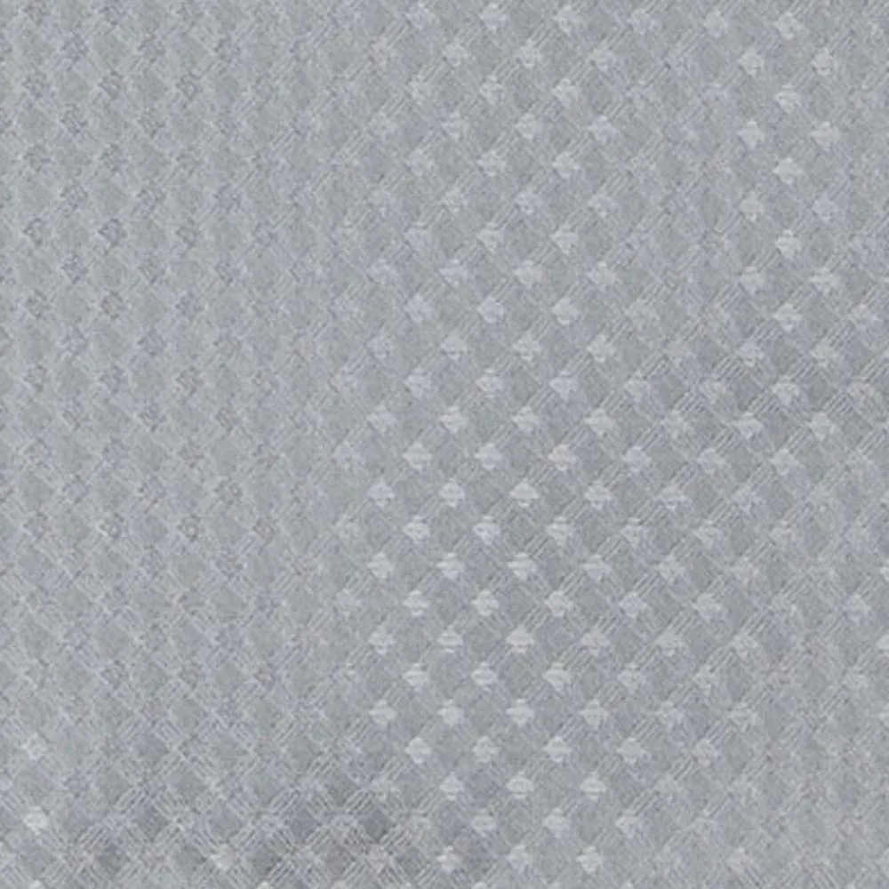 Be Married Checks Silver Pocket Square
