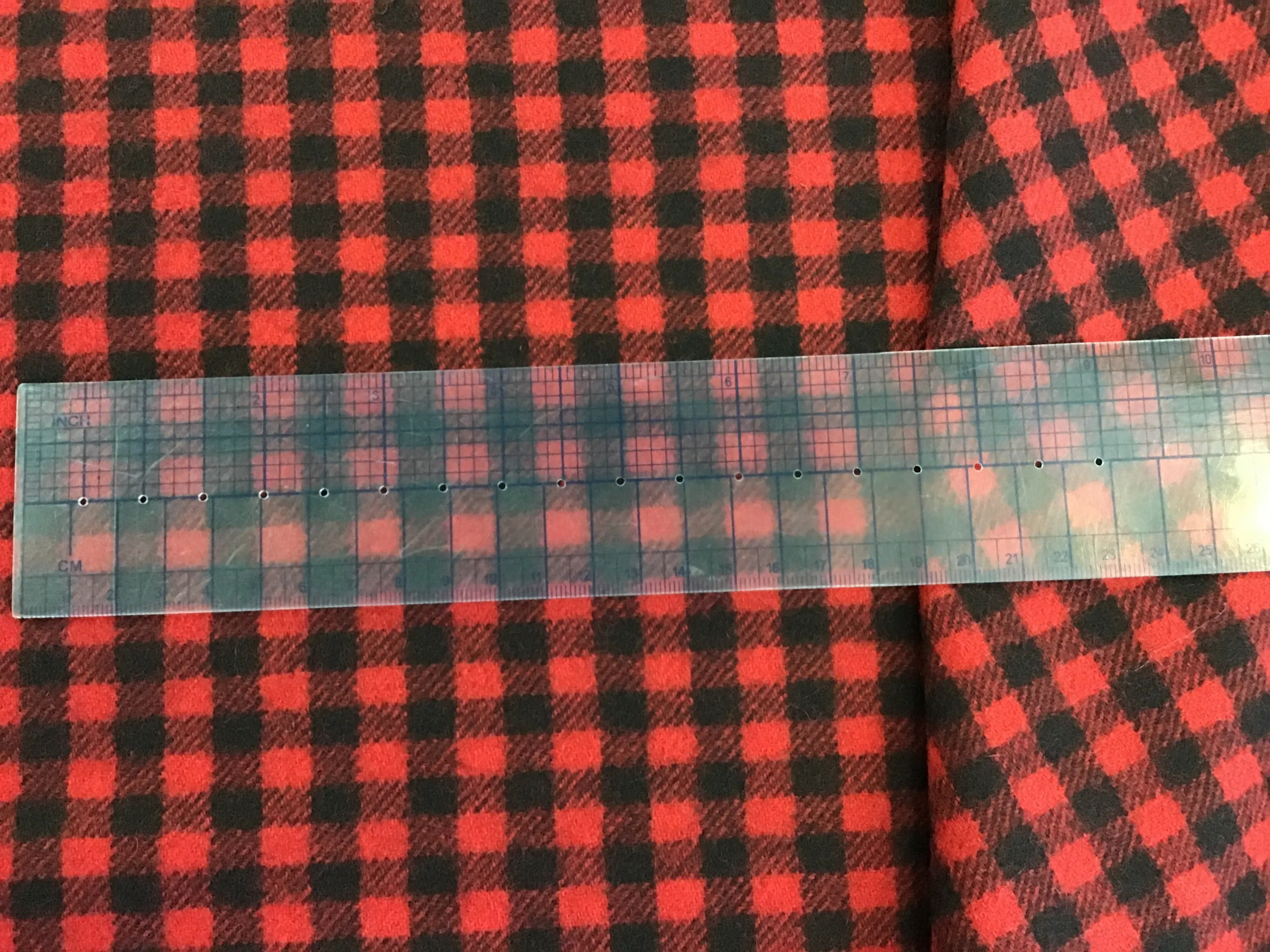 Black & Red Canadiana Check 100% Wool