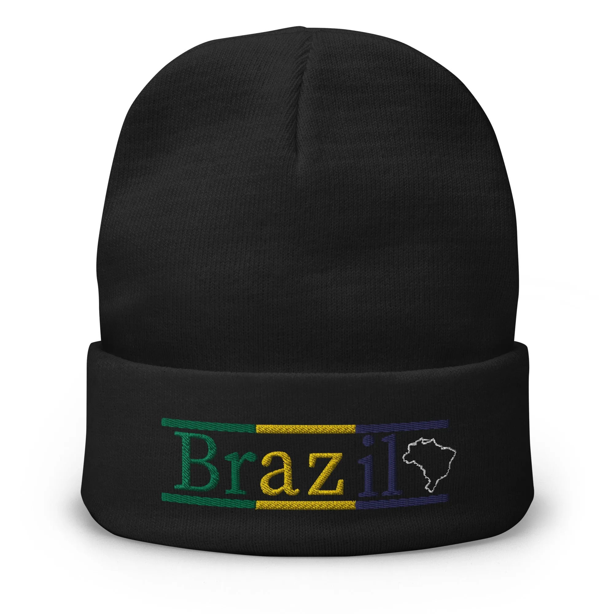 Brazil Gift :Embroidered Brazil Beanie