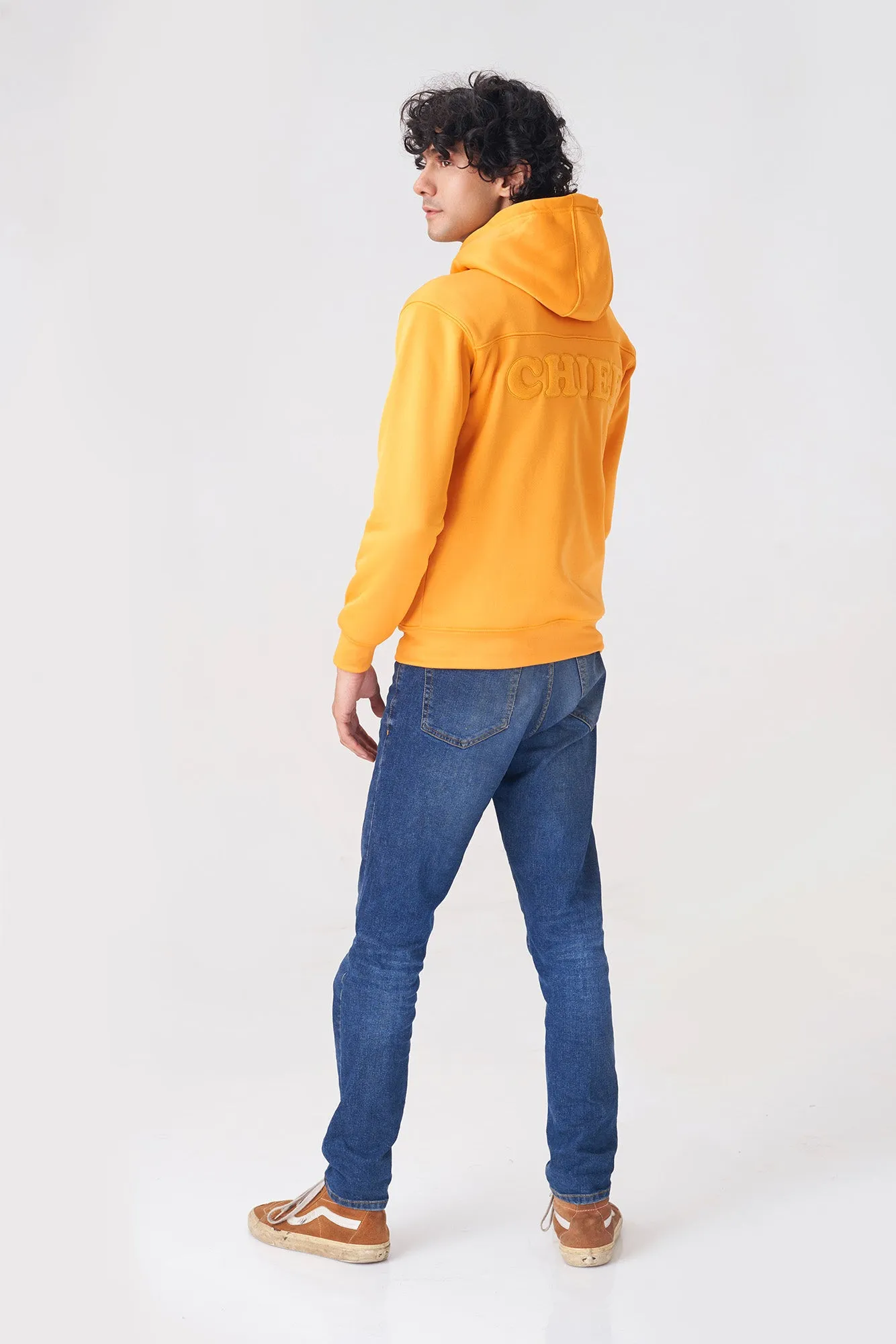 Bright Yellow Zip-Up Hoodie for Men and Women