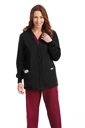 Button Front Fleece Jacket by MOBB