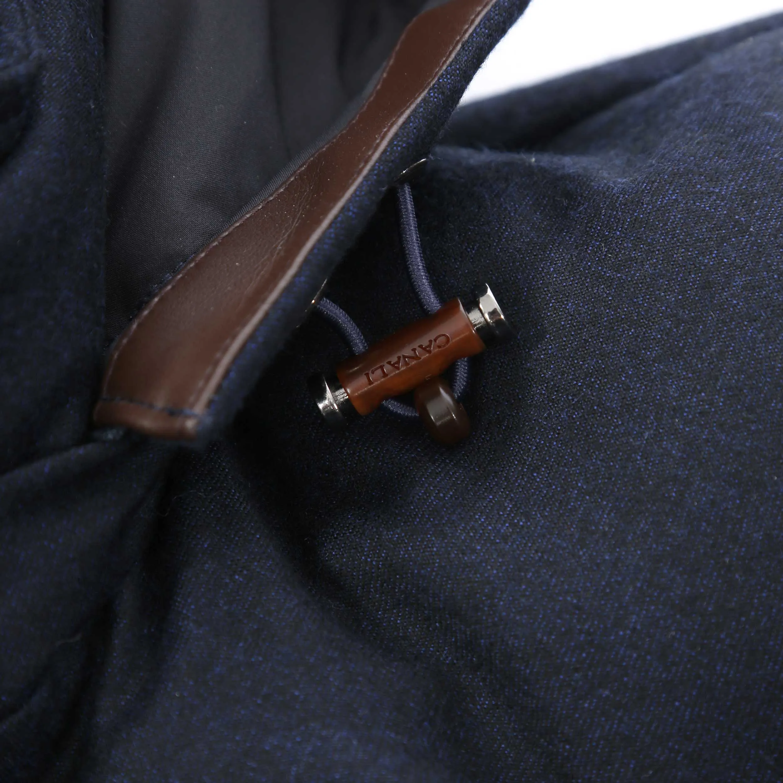 Canali 3/4 Coat in Navy