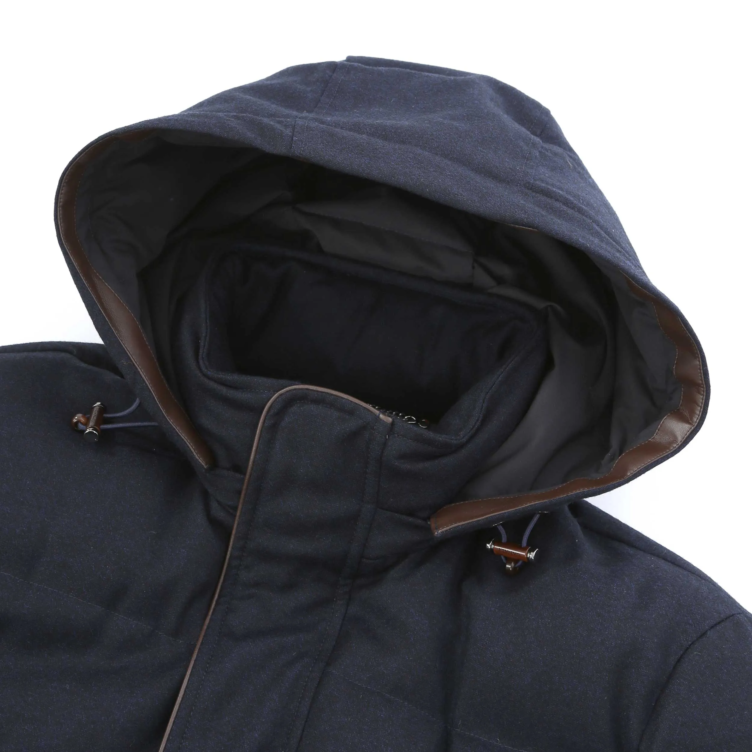 Canali 3/4 Coat in Navy