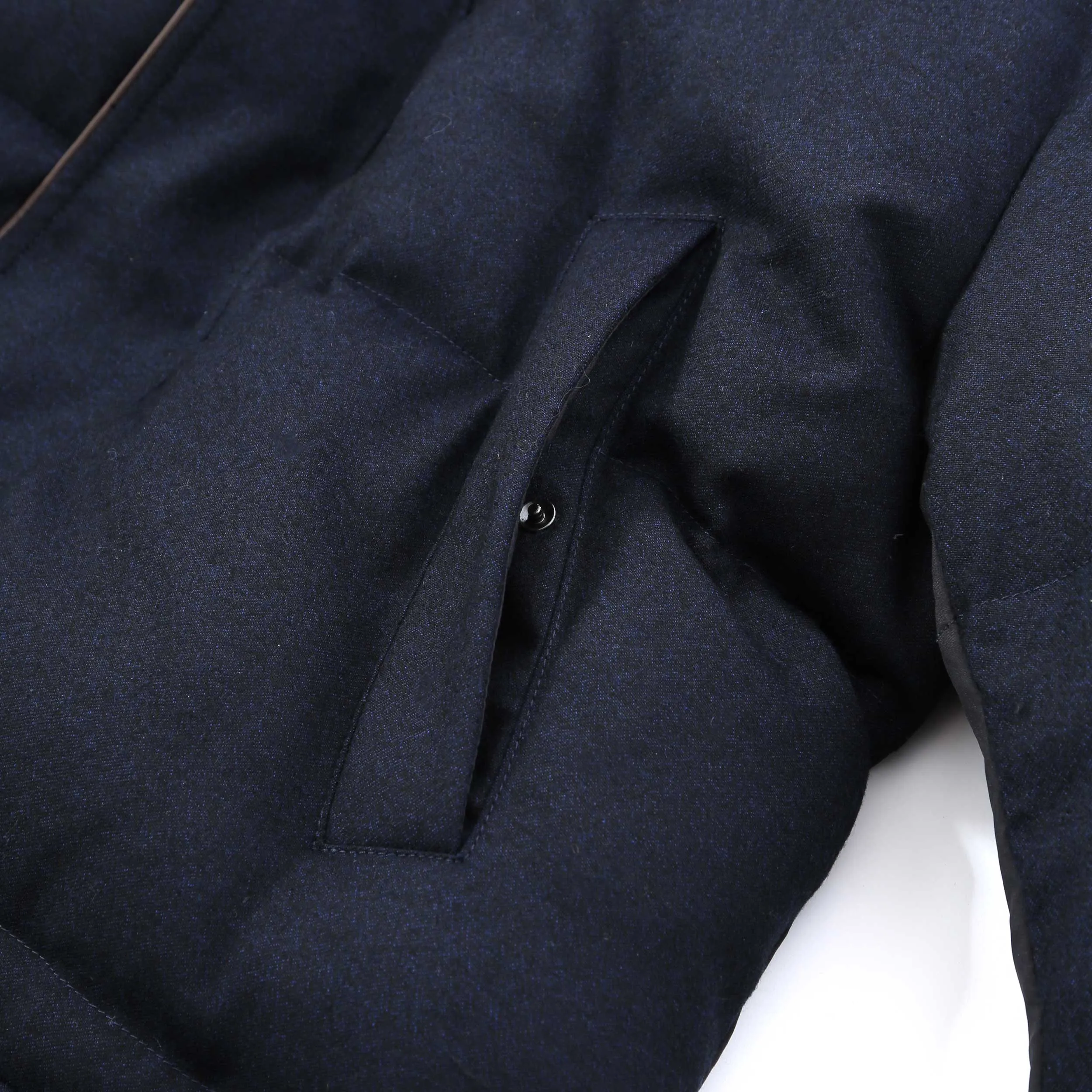 Canali 3/4 Coat in Navy