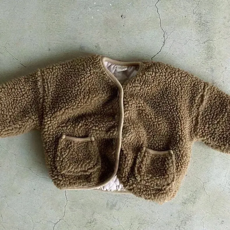 Checkered Fleece Jacket ( Bear)