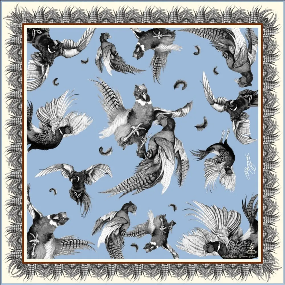 Clare Haggas Turf War Monochrome Pocket Square/Neckerchief