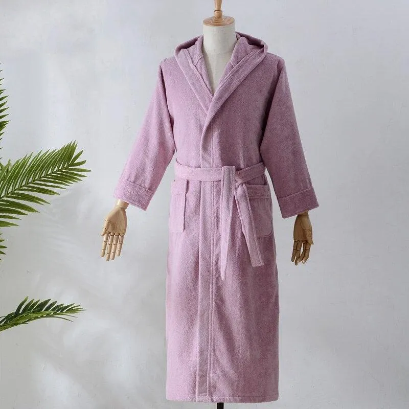 Cozy Unisex Hooded Kimono Robe for Winter Luxury