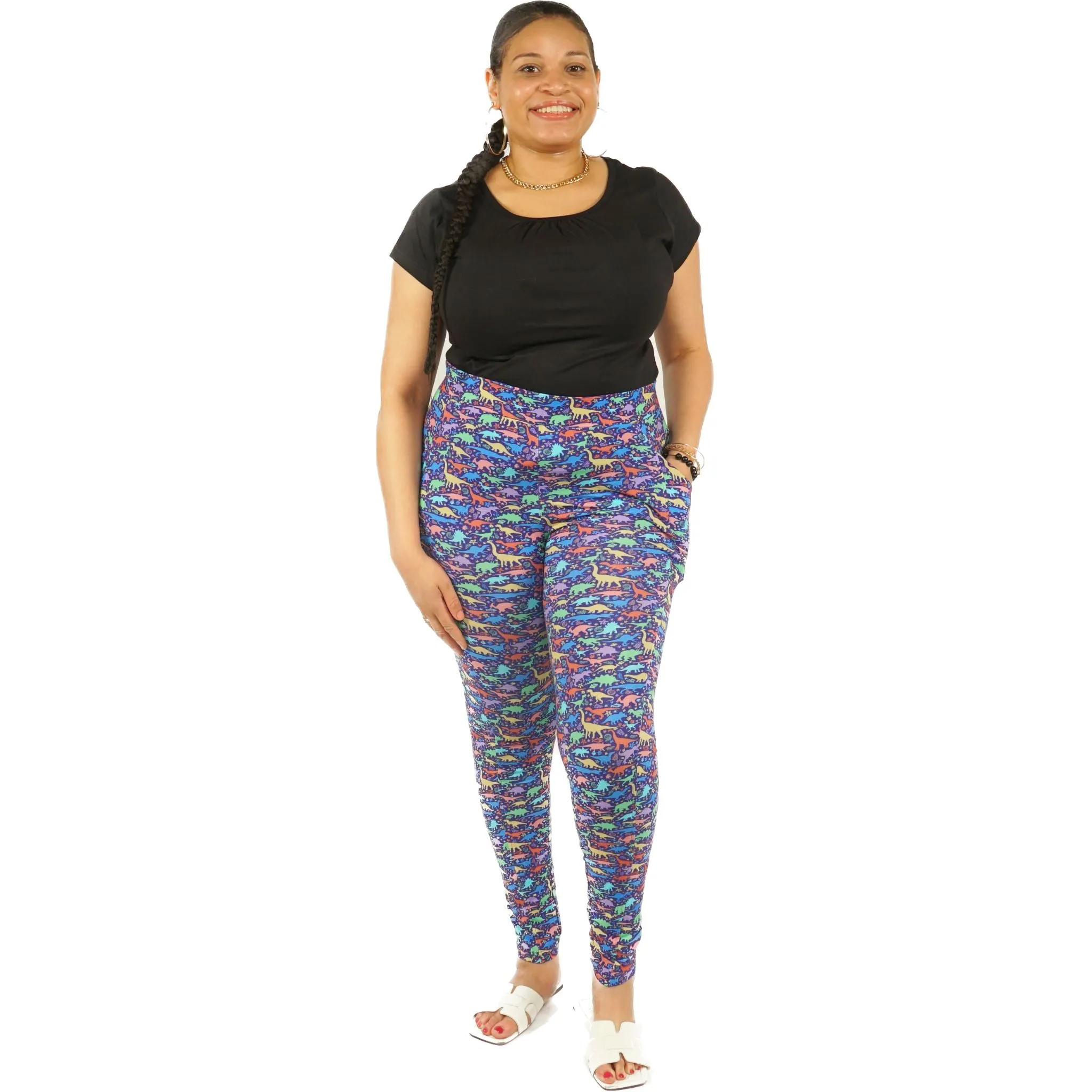 Dinosaurs & Fossils Adults Leggings with Pockets