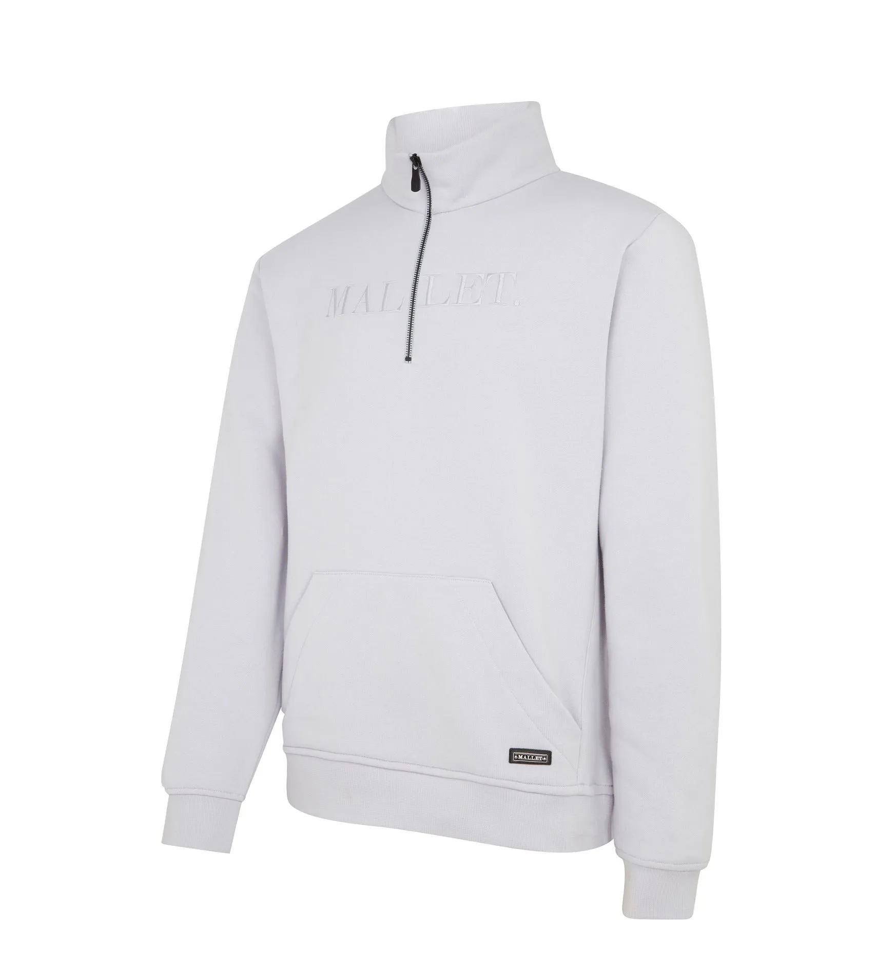 Embroidered Quarter Zip Lavender Organic