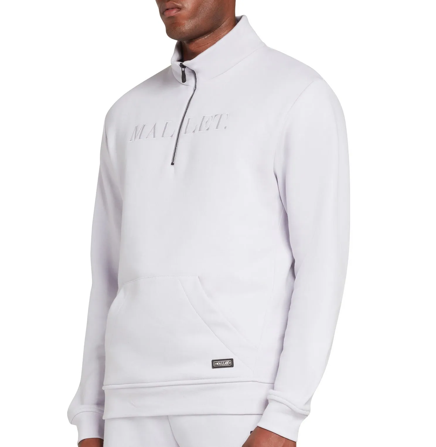 Embroidered Quarter Zip Lavender Organic