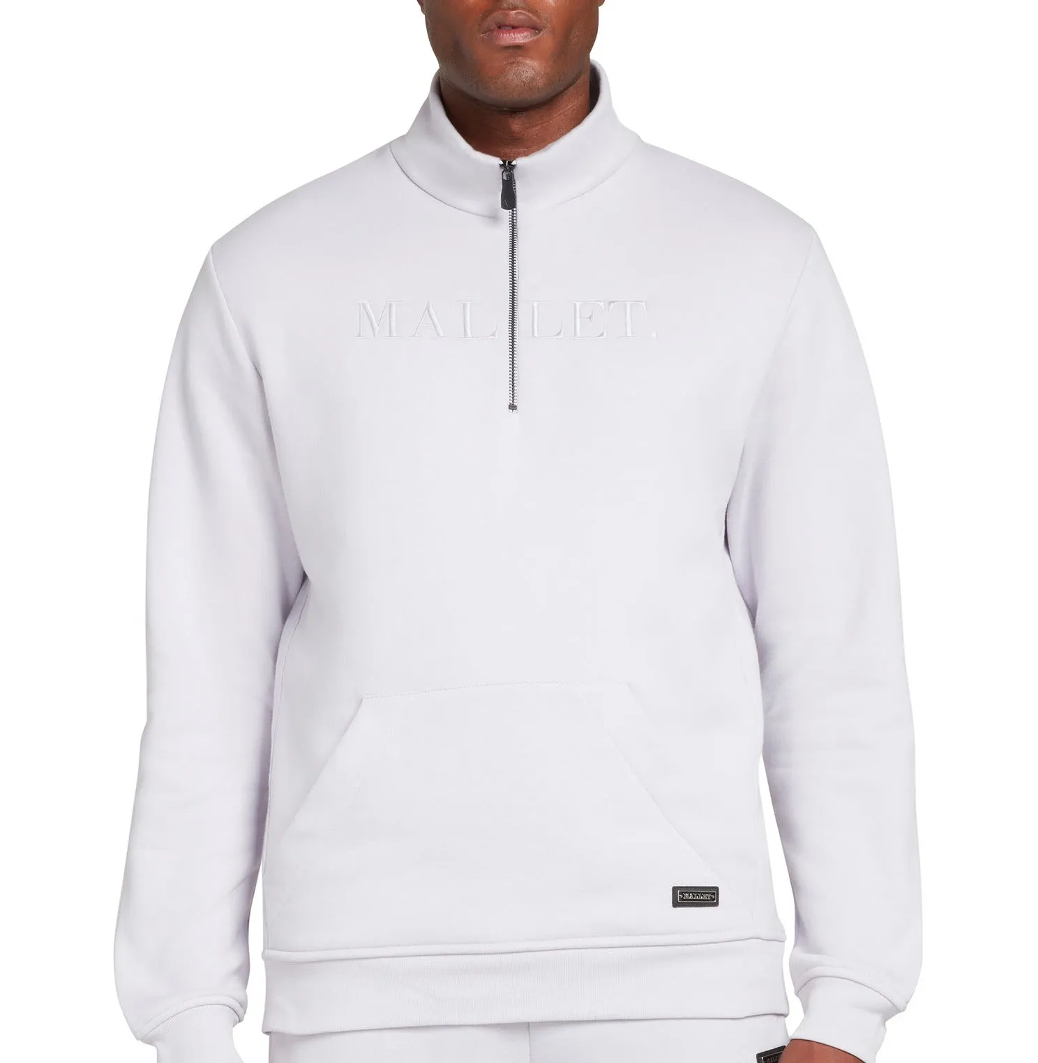 Embroidered Quarter Zip Lavender Organic