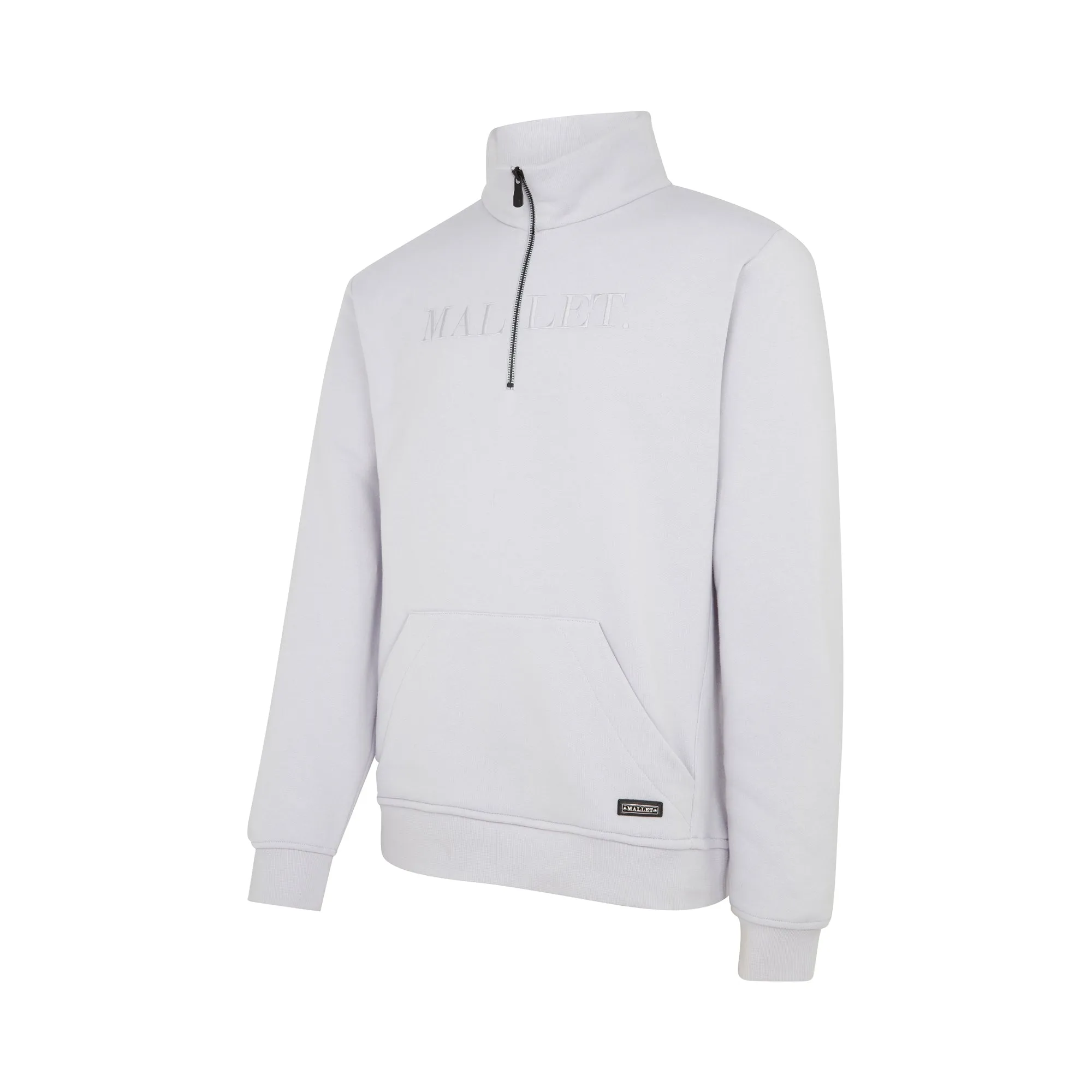 Embroidered Quarter Zip Lavender Organic