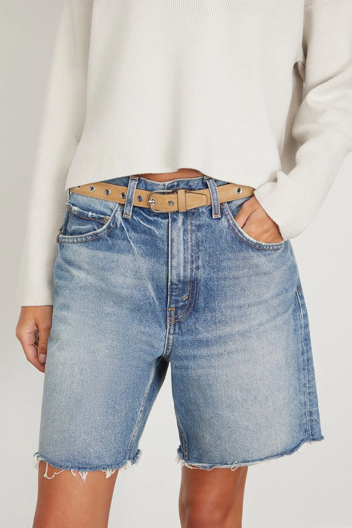 Eyelet Belt in Caramel