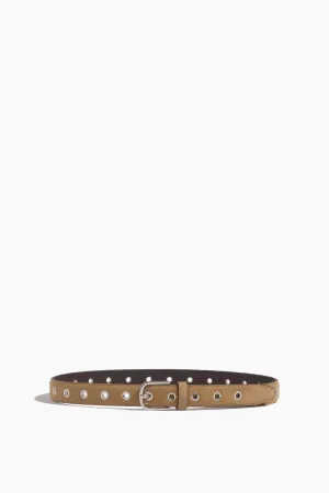 Eyelet Belt in Caramel