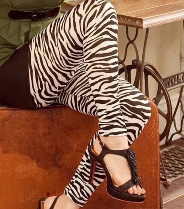 Female Zebra Stripes Leggings
