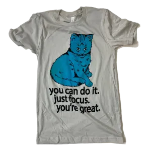 Focus Cat T-shirt - Winter Blue