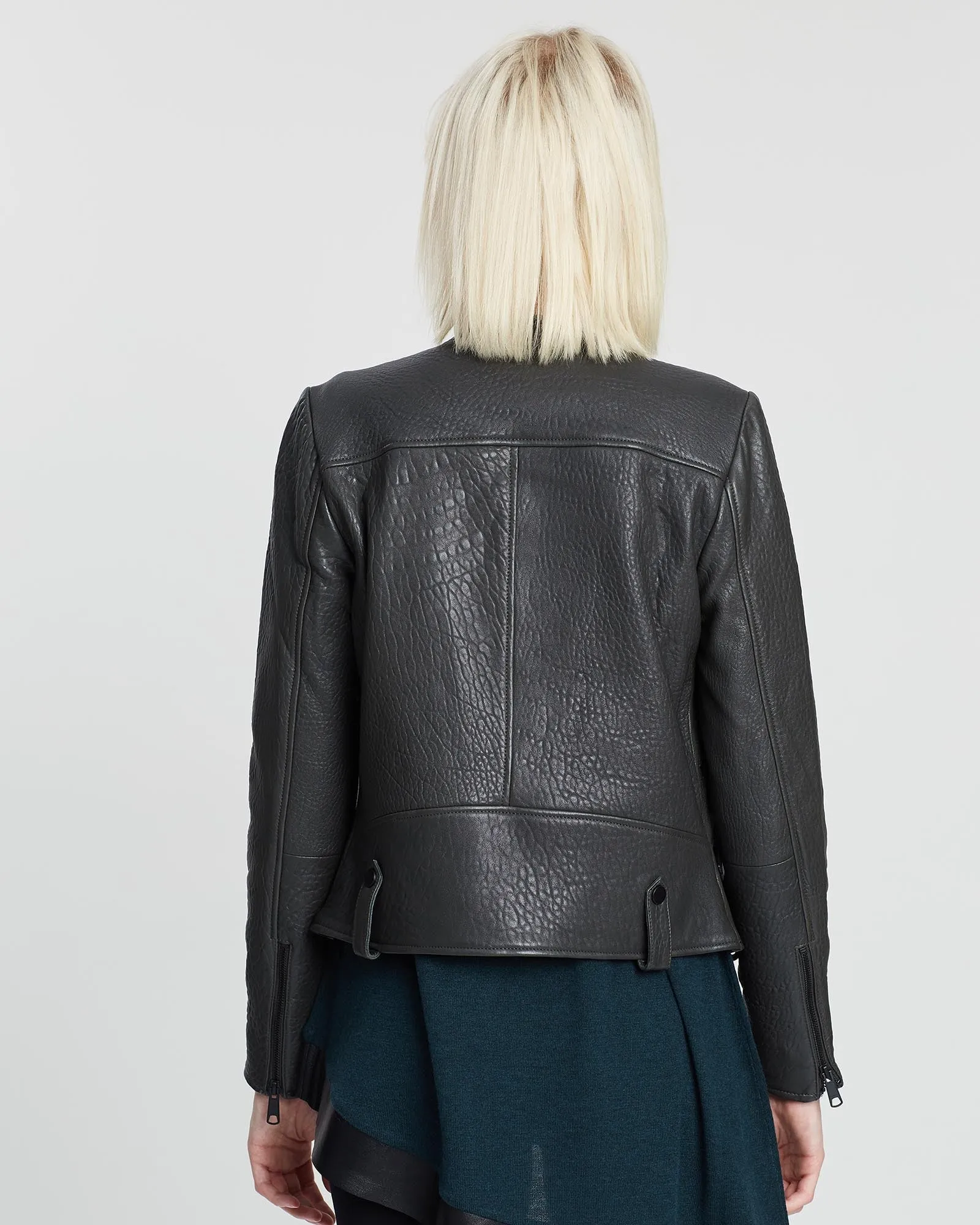 Fulton Leather Jacket - Slate