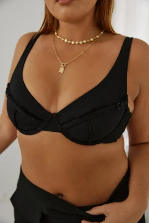 Hailey Underwire Bra in Onyx