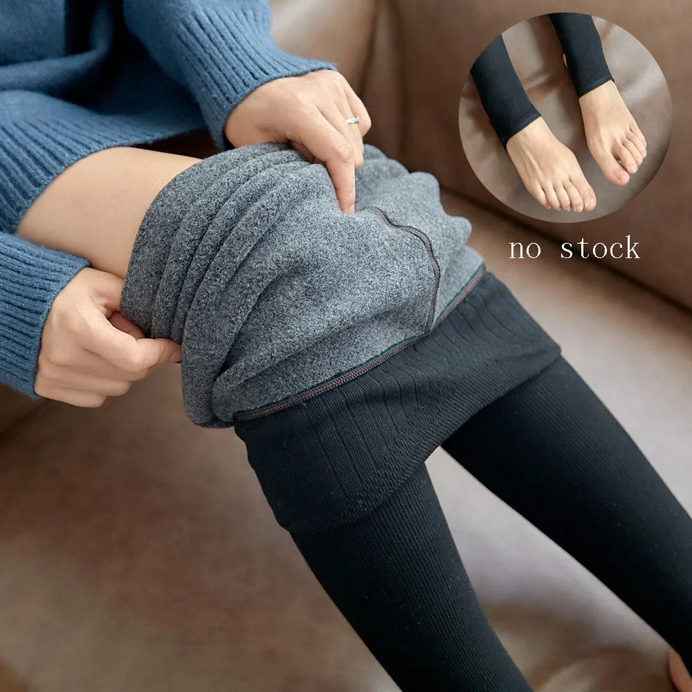 High-Waist Striped Thermal Leggings
