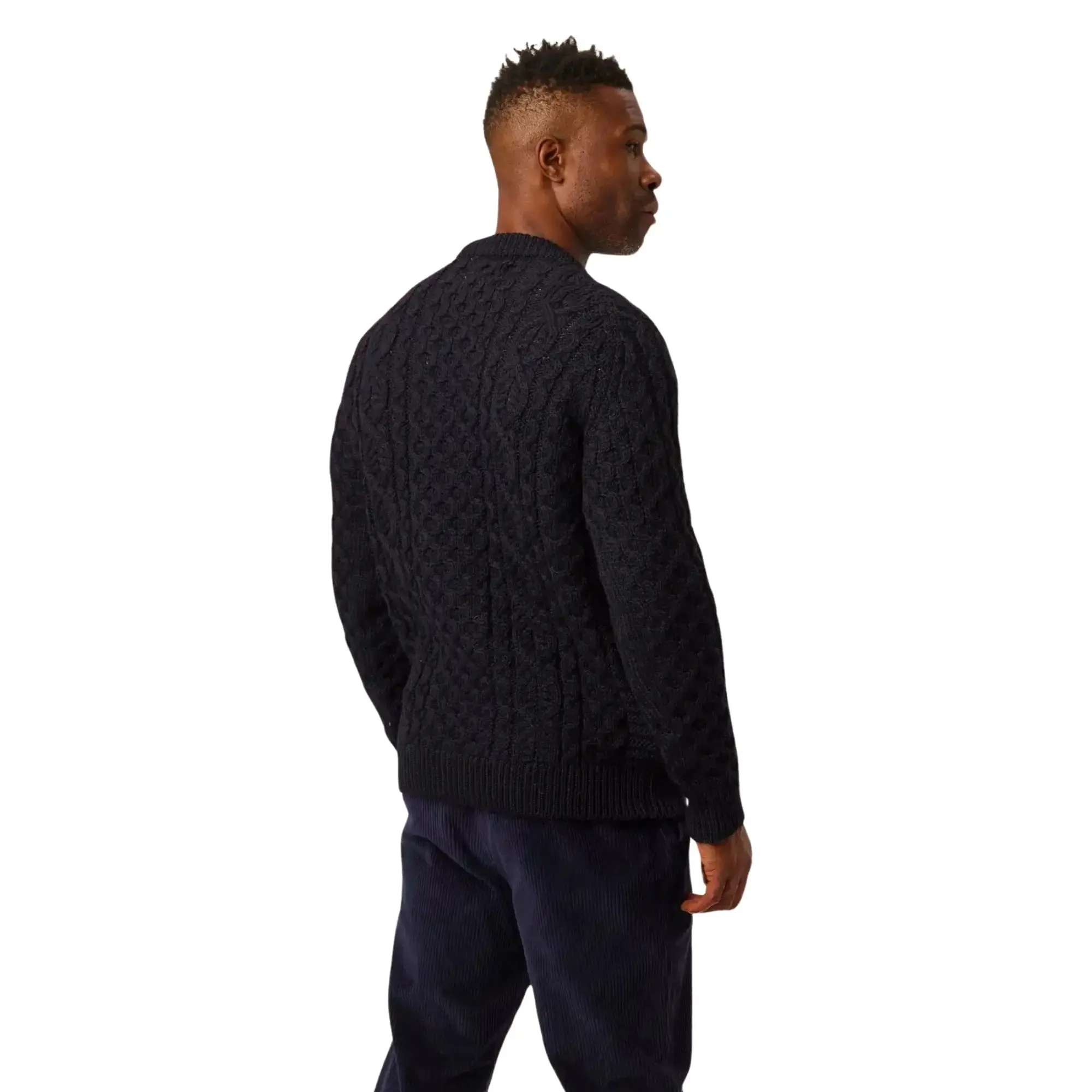 Hudson Navy Aran Jumper