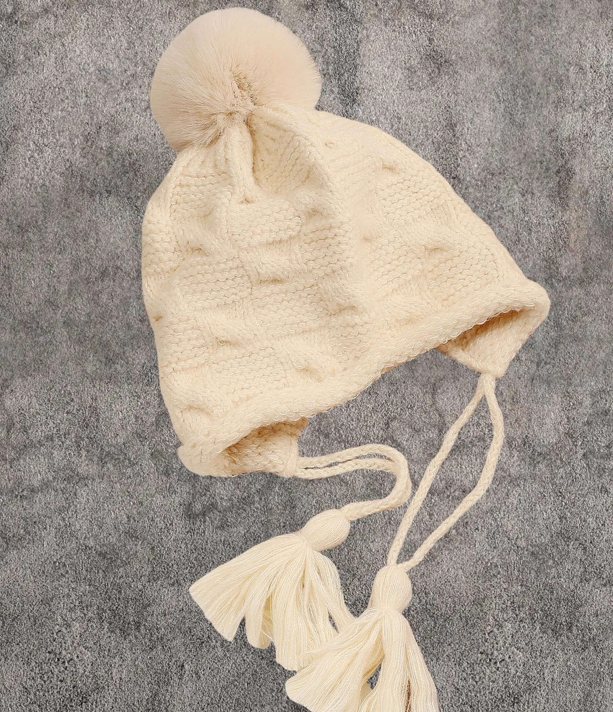JCH903345 Chic Knitted Cozy Stylish Pom-Pom Tassel Hat