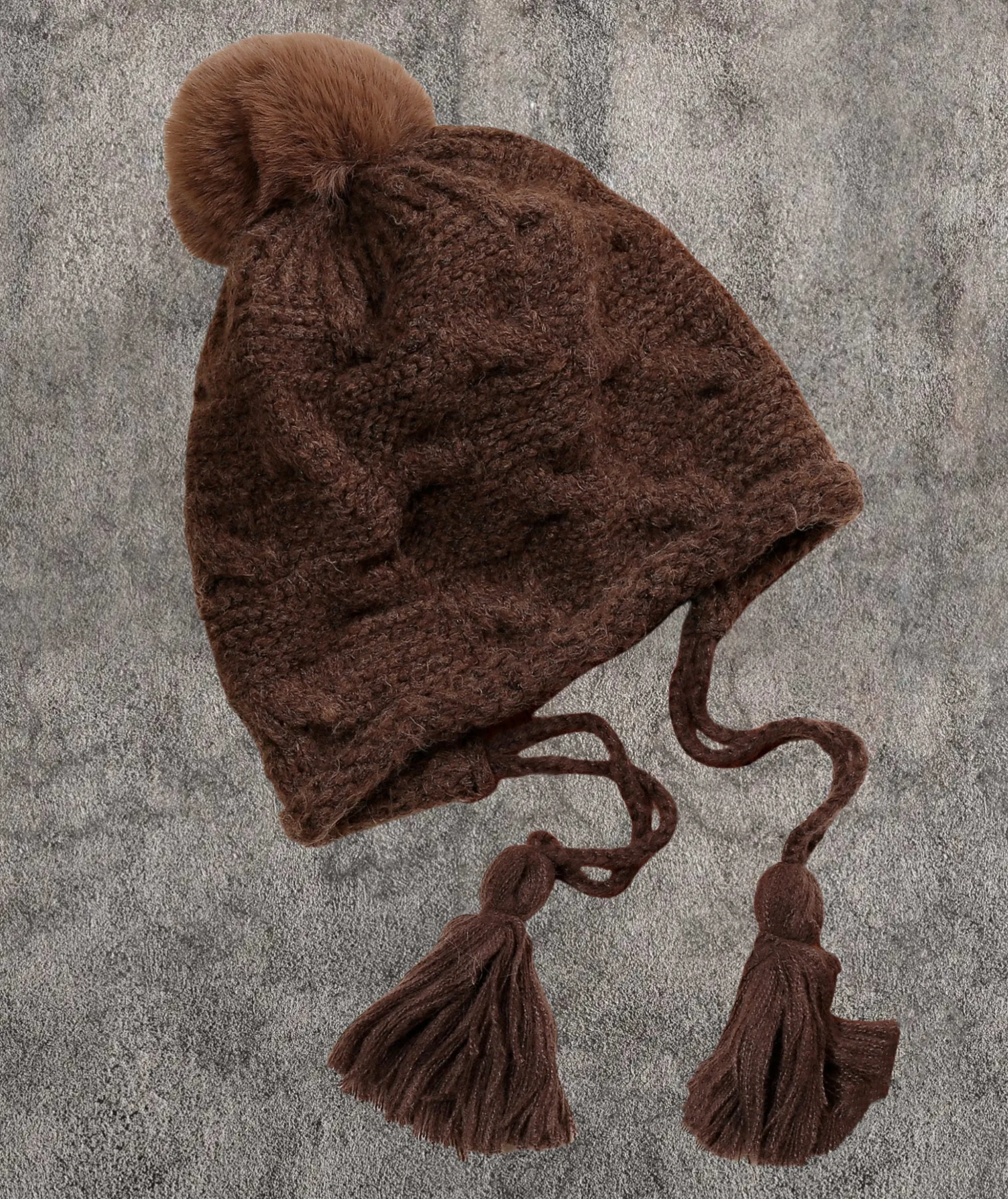 JCH903345 Chic Knitted Cozy Stylish Pom-Pom Tassel Hat