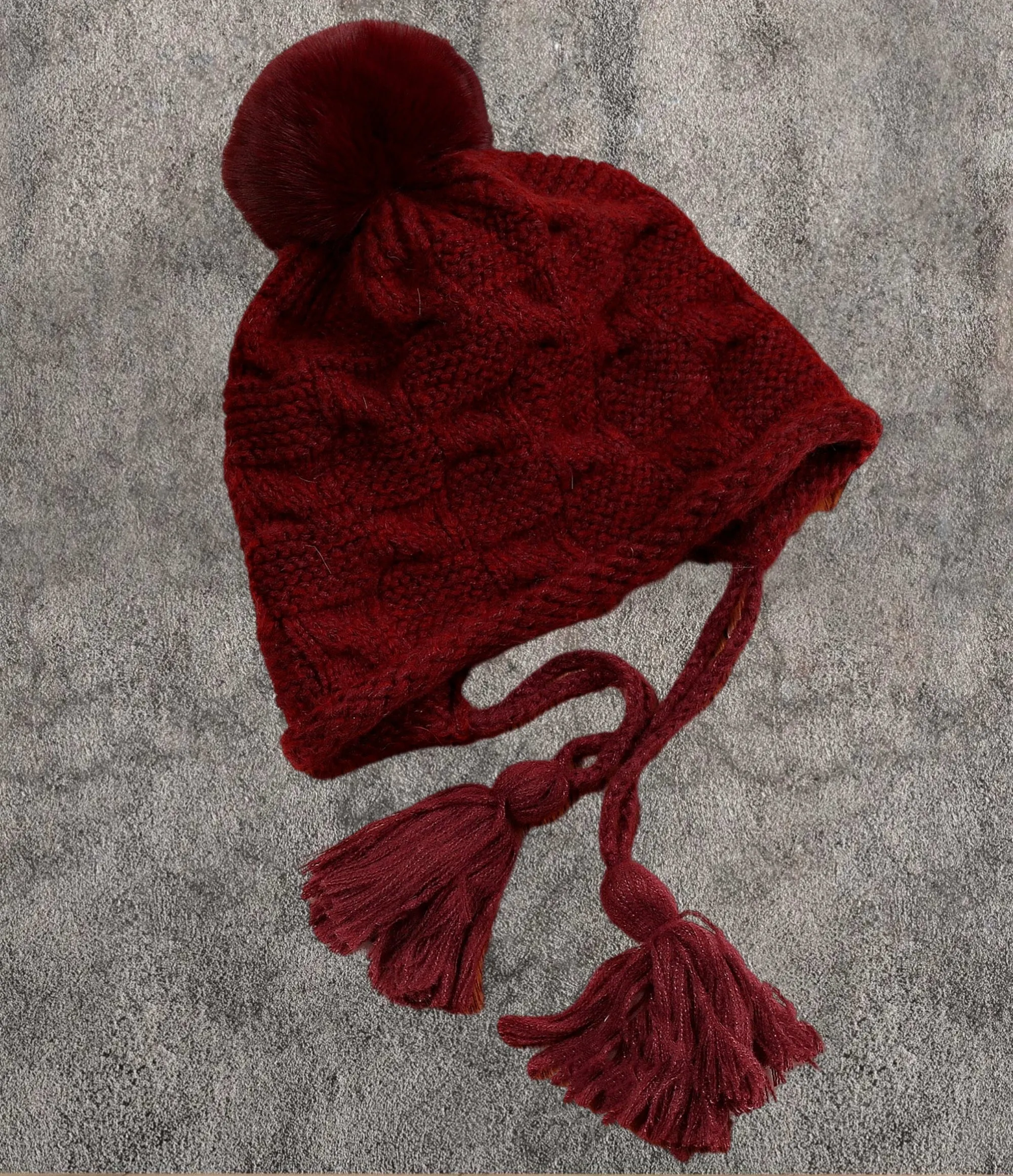JCH903345 Chic Knitted Cozy Stylish Pom-Pom Tassel Hat