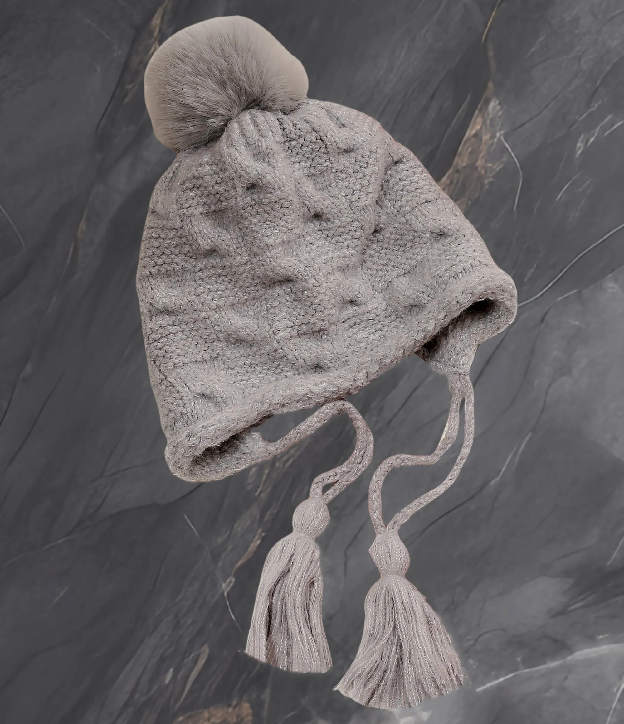 JCH903345 Chic Knitted Cozy Stylish Pom-Pom Tassel Hat