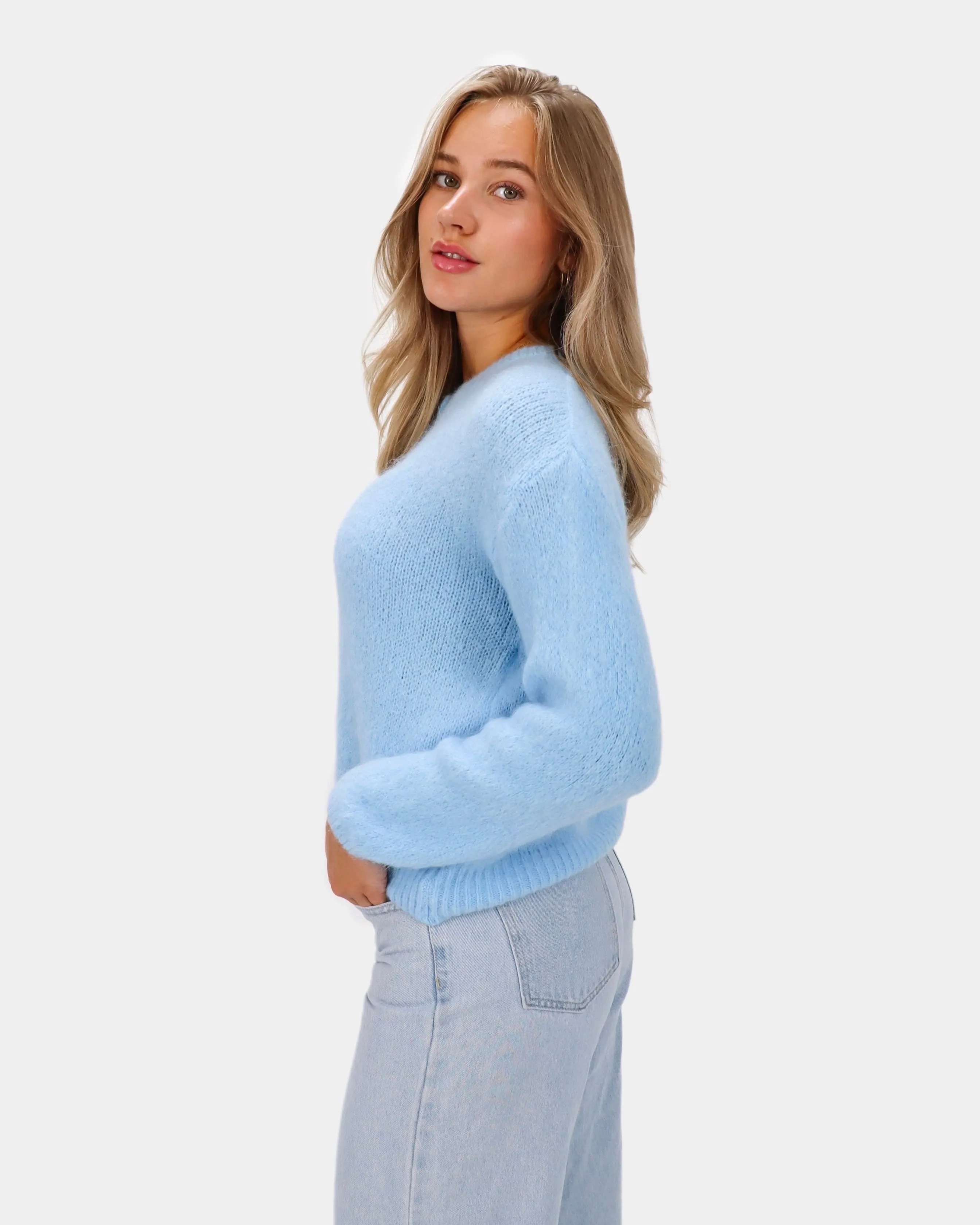 Knitted Cardigan Blue