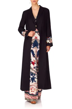 LONG CUT AWAY COAT TWIN SHADOW
