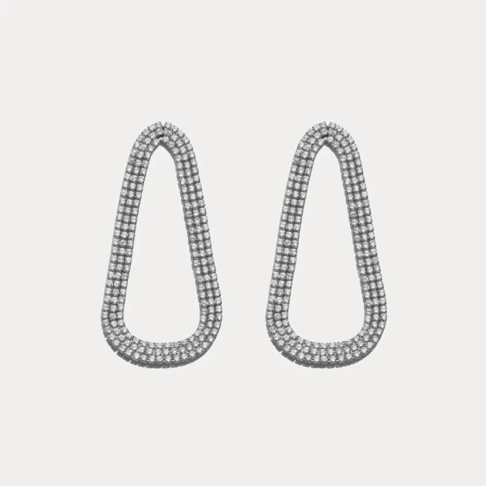 Marina Fossati Triangolo Earrings - Silver