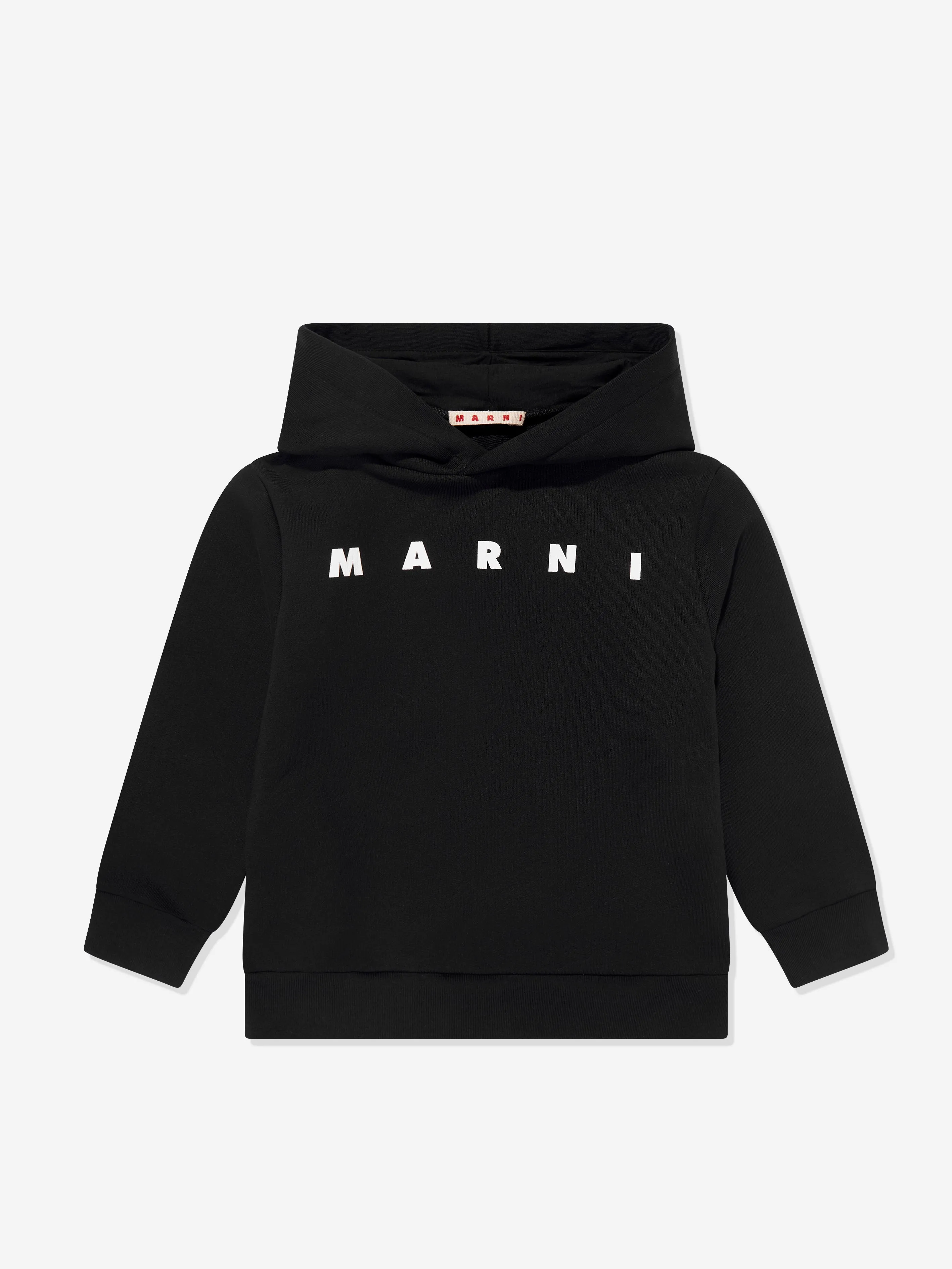MARNI Kids Logo Hoodie in Black