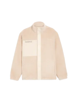 Mens Recycled Wool Fleece Jacket—sand