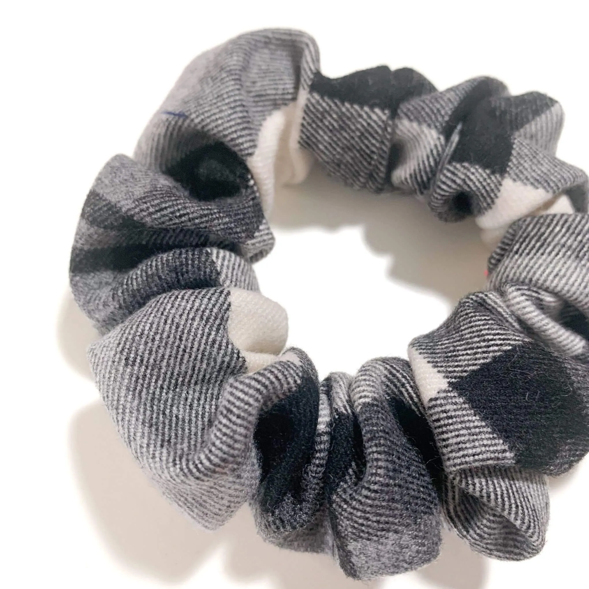 Monochrome Elegance Flannel Matching Scrunchie